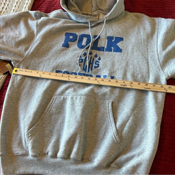 Champion Authentic Polk Football Gray Hoodie. Size Large. - Picture 10 of 10